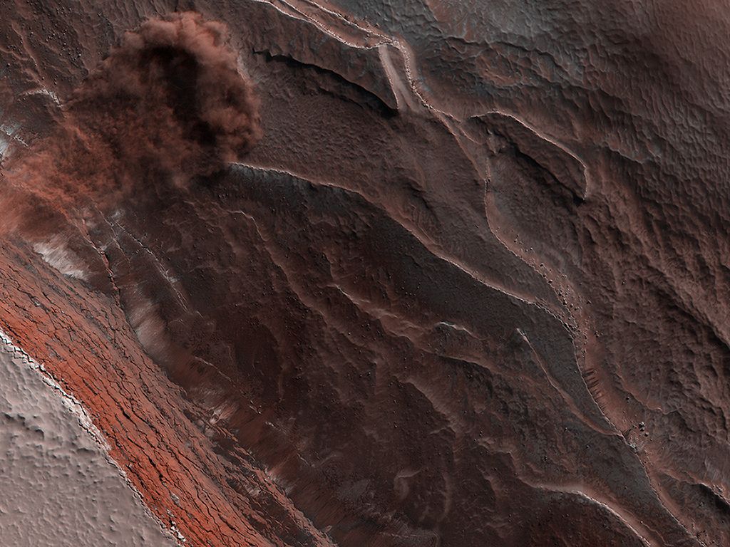 Martian avalanches.