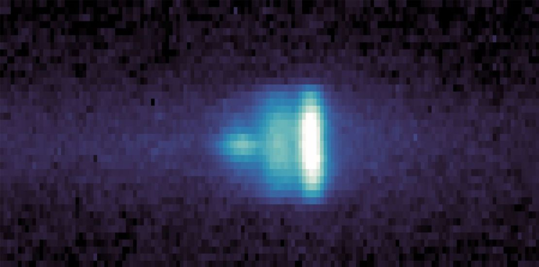 The MAVEN spacecraft captured the comet in ultraviolet light, looking at its hydrogen atoms on September 28.