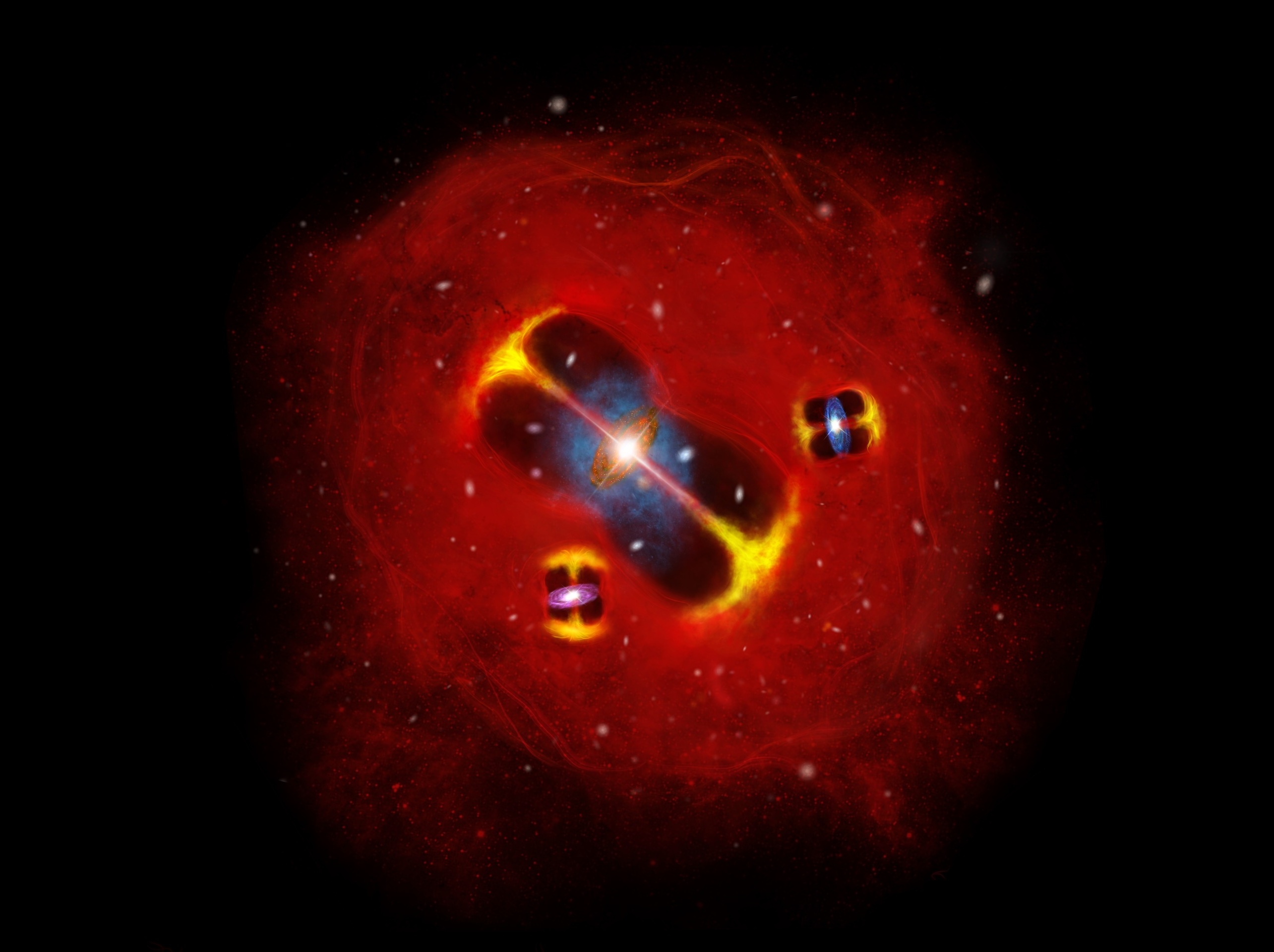 Oldest, hottest gas ever found in galaxy cluster challenges cosmological models