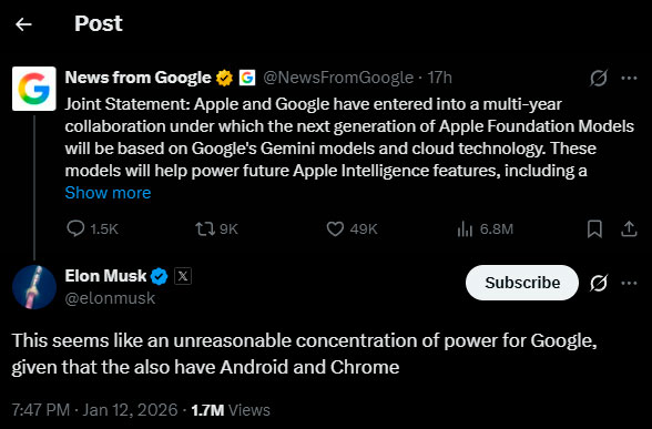 Message from Elon Musk