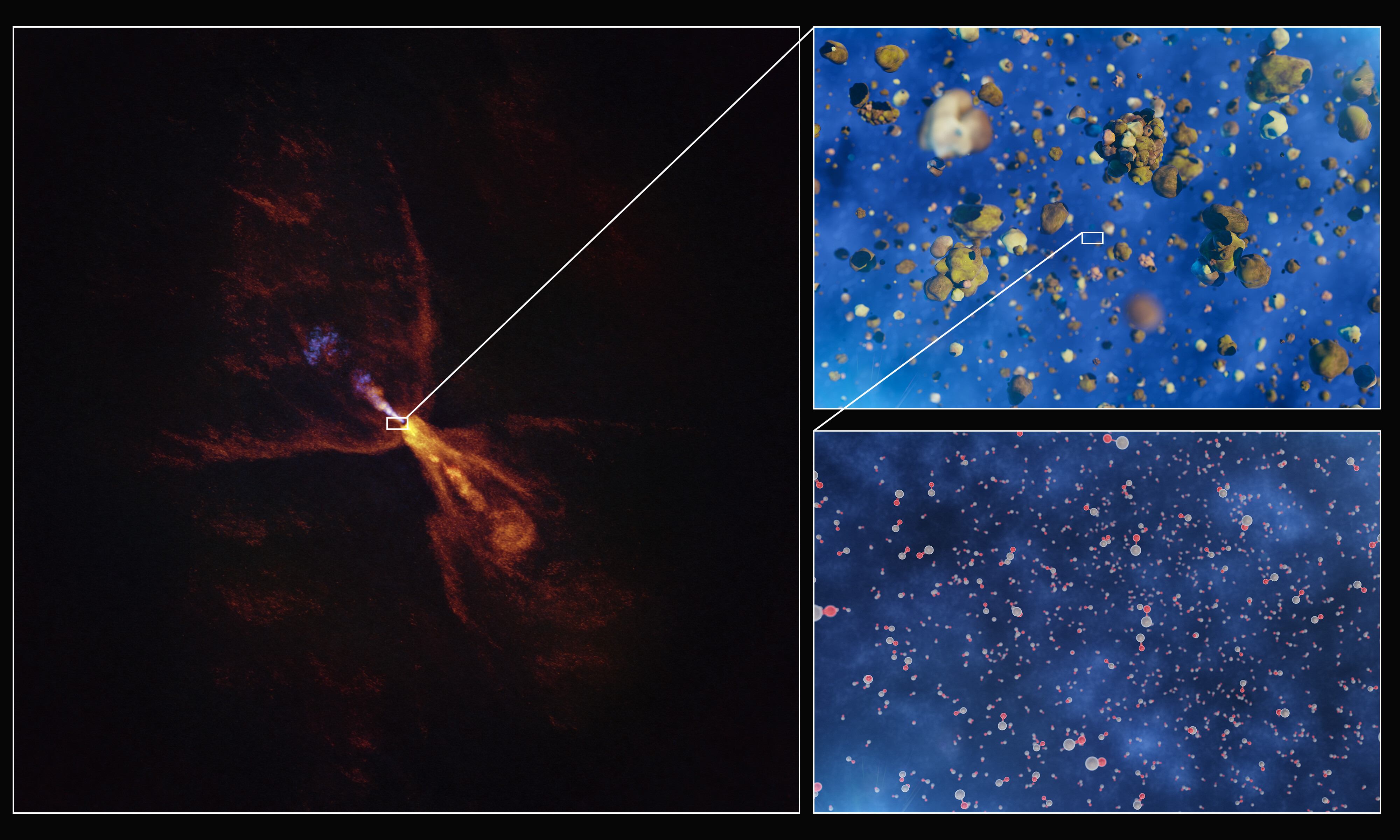 They record for the first time the moment when the planetary system begins to form