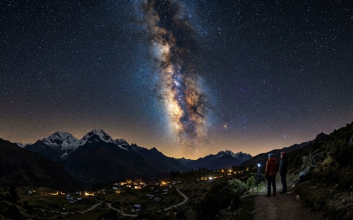Although the phenomenon can be seen from the end of winter, sky conditions and the phase of the Moon affect its visibility. (Reference image generated by El Comercio MAG using artificial intelligence