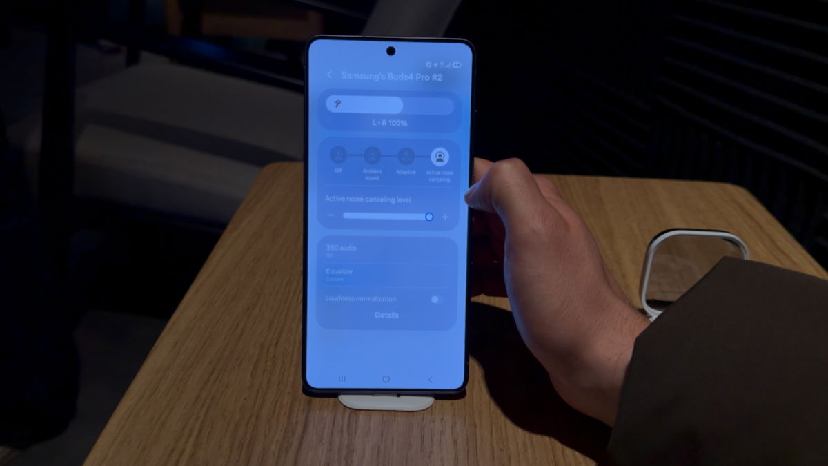 I tested the Samsung Galaxy Buds4 Pro at MWC 2026 and I was impressed with its noise cancellation