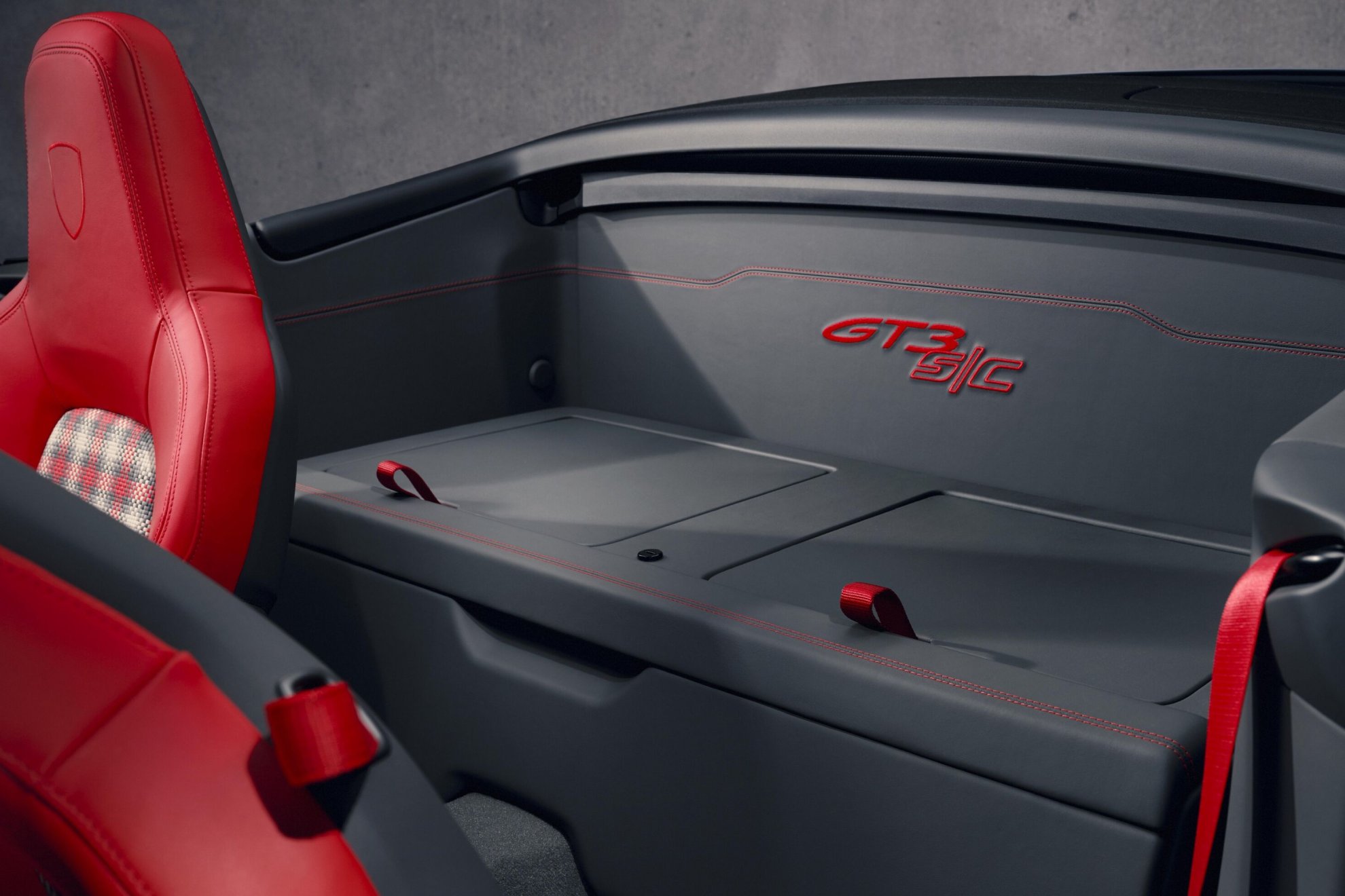 At the back, it offers a storage compartment as it's only a two-seater.